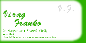 virag franko business card