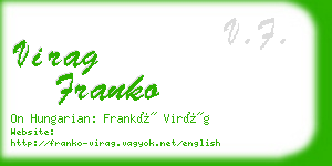 virag franko business card